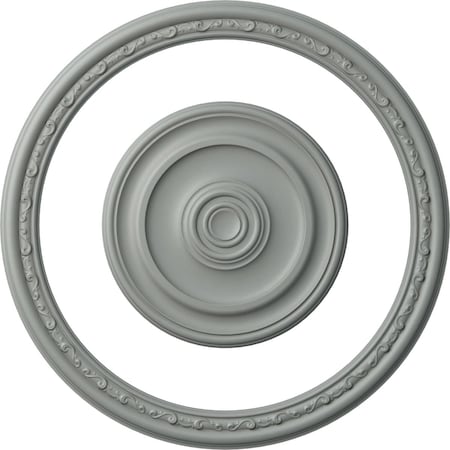 Ekena Millwork 36-in. OD x 29 1/2-in. ID Ceiling Ring w/19 3/4-in. OD Ceiling Medallion Kepler Traditional Kit CRM35WA20KP